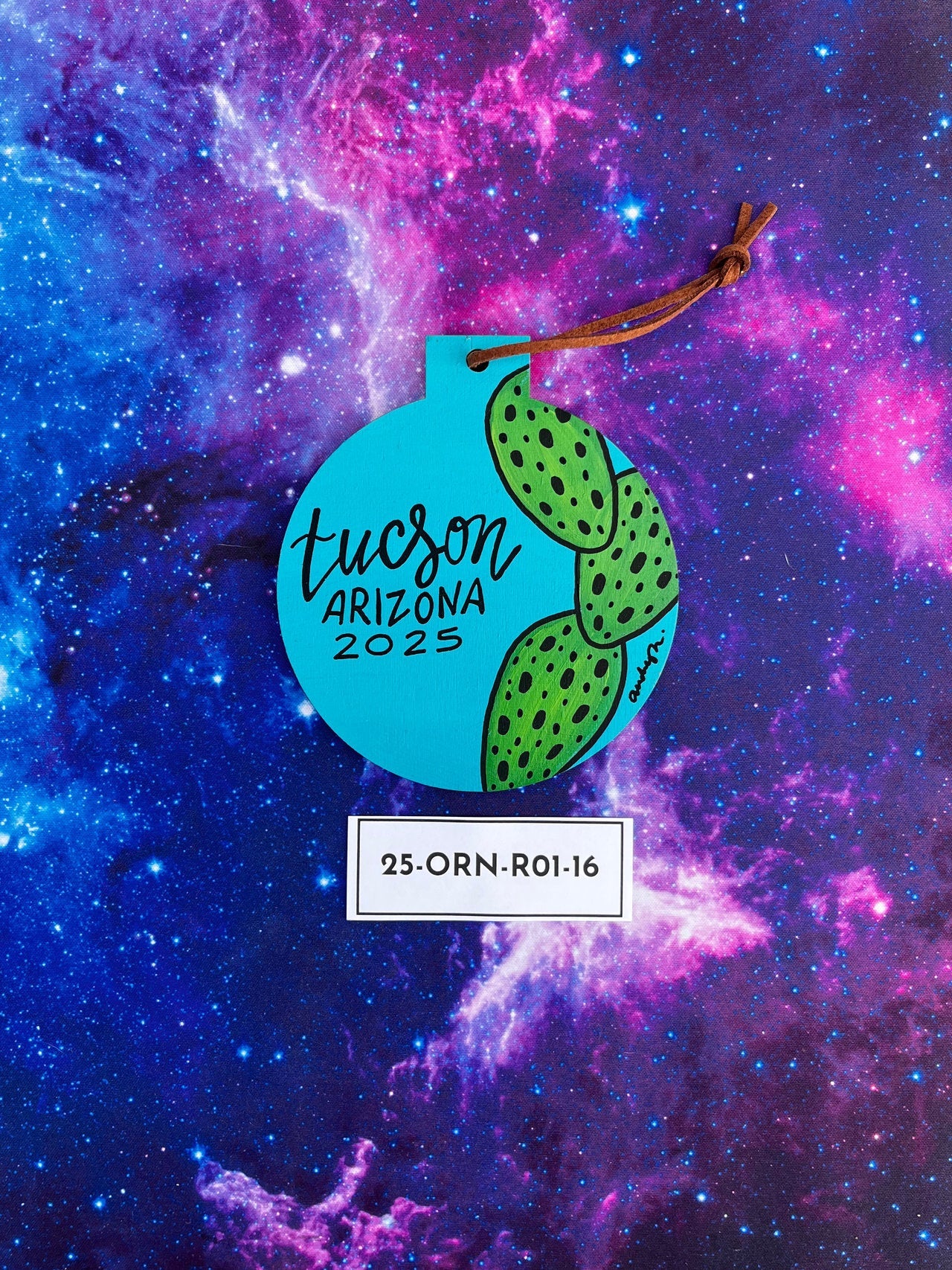 Hand Painted Item Sitting on Galaxy Background Back