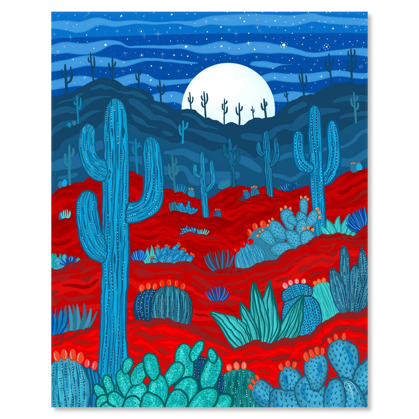 Art print on white with shadow