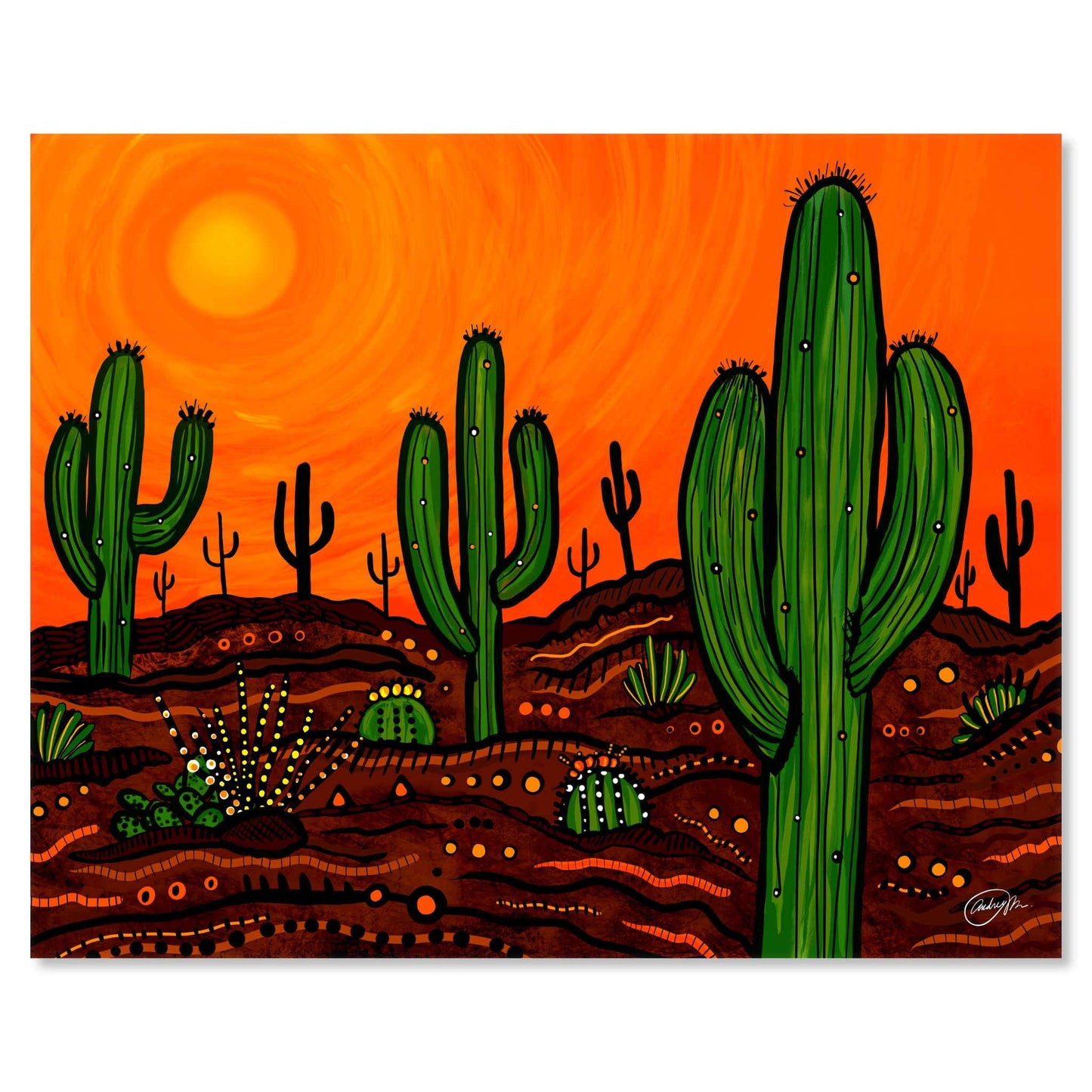 Art print on white with shadow