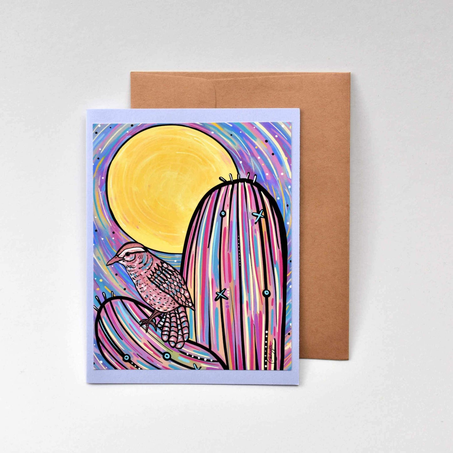 Card on white background