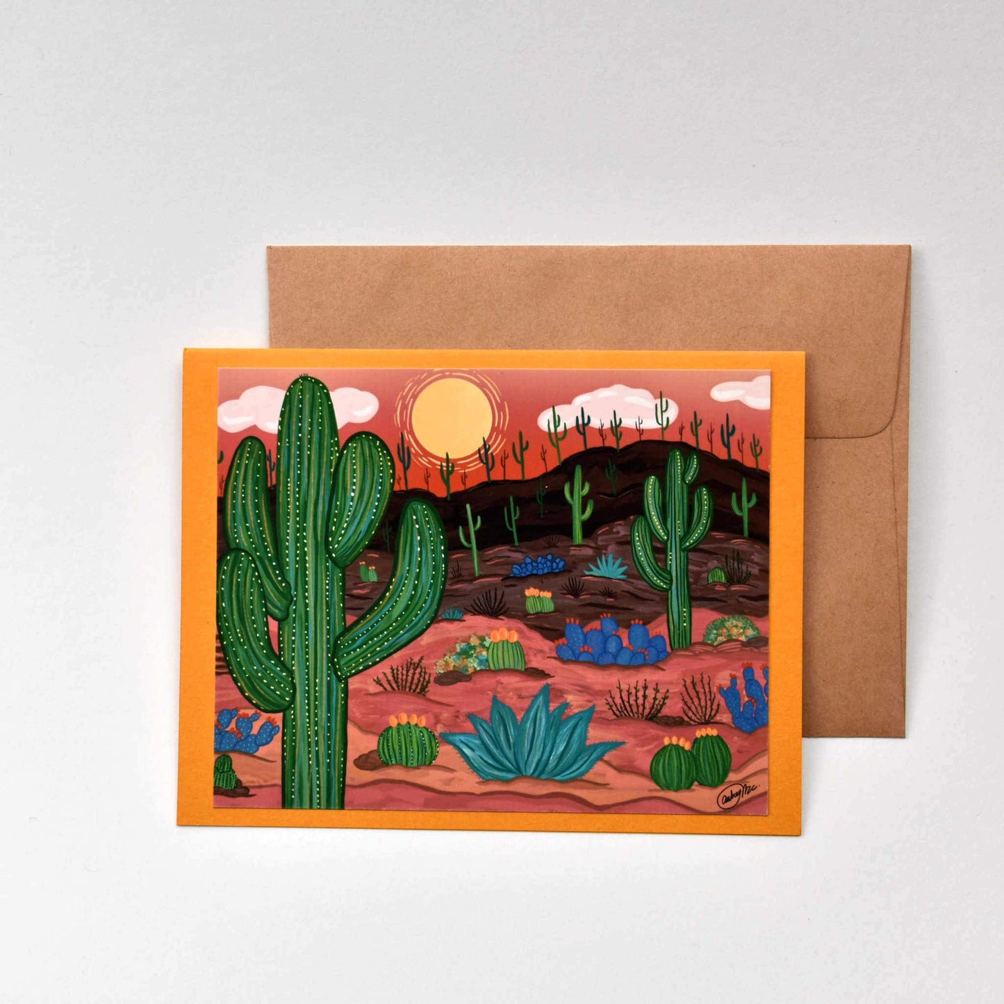 Card on white background