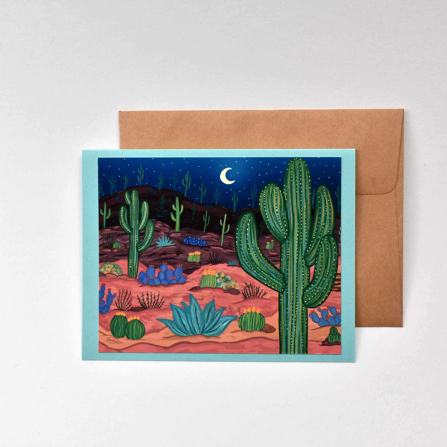 Card on white background