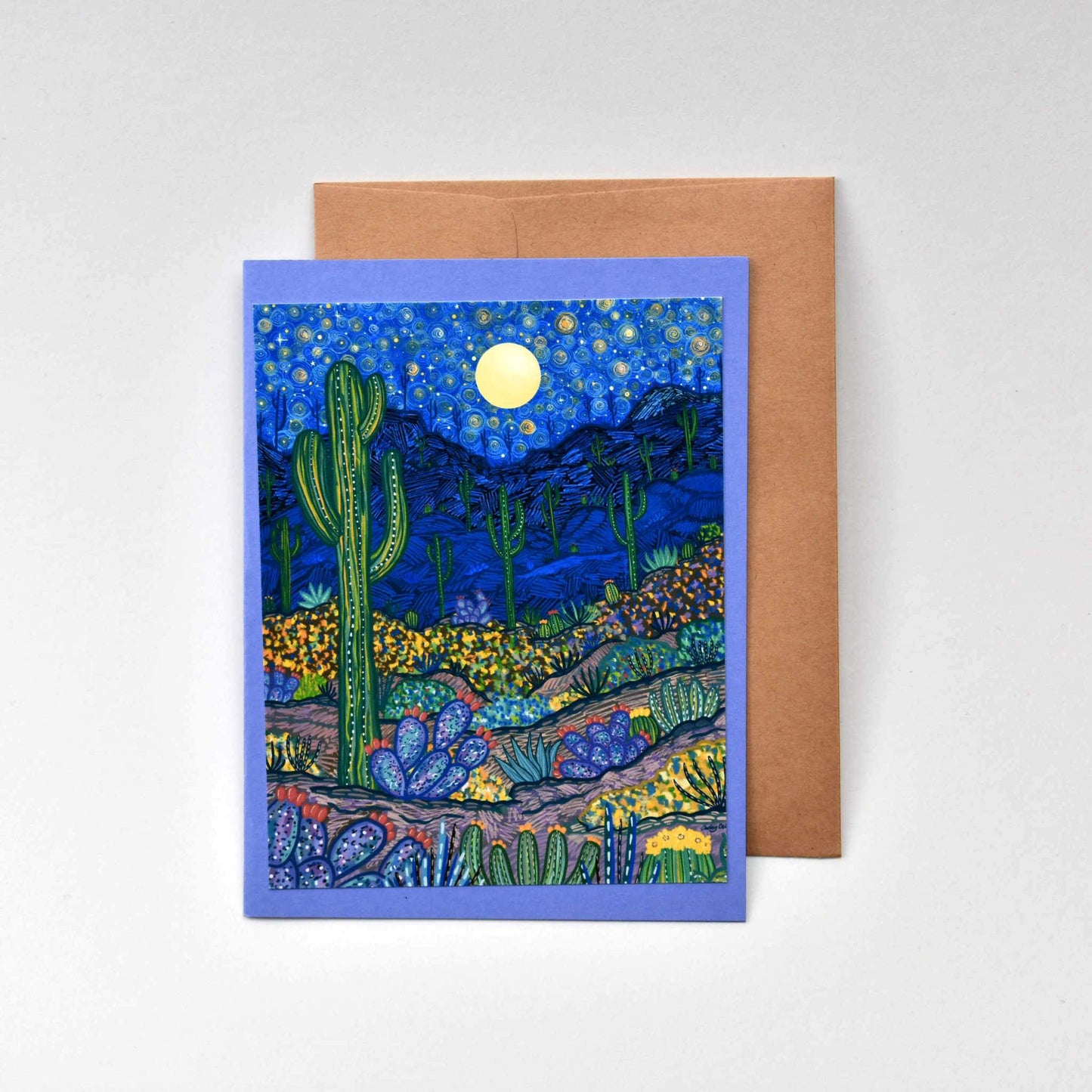 Card on white background