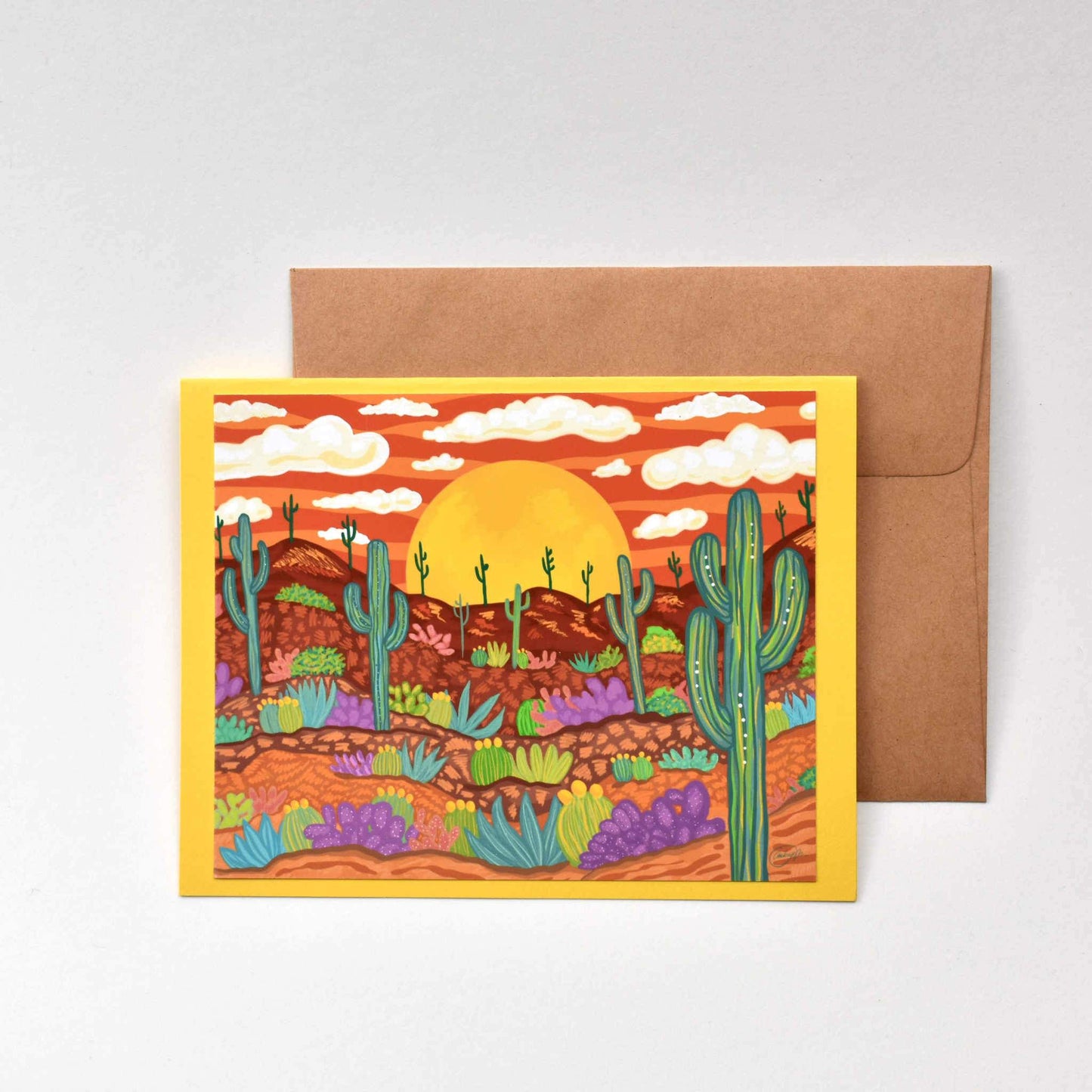 Card on white background