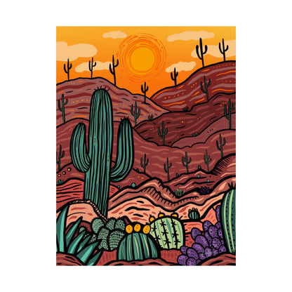 Premium Large Matte Poster — Adventure Awaits - Desert Southwest Themed Art
