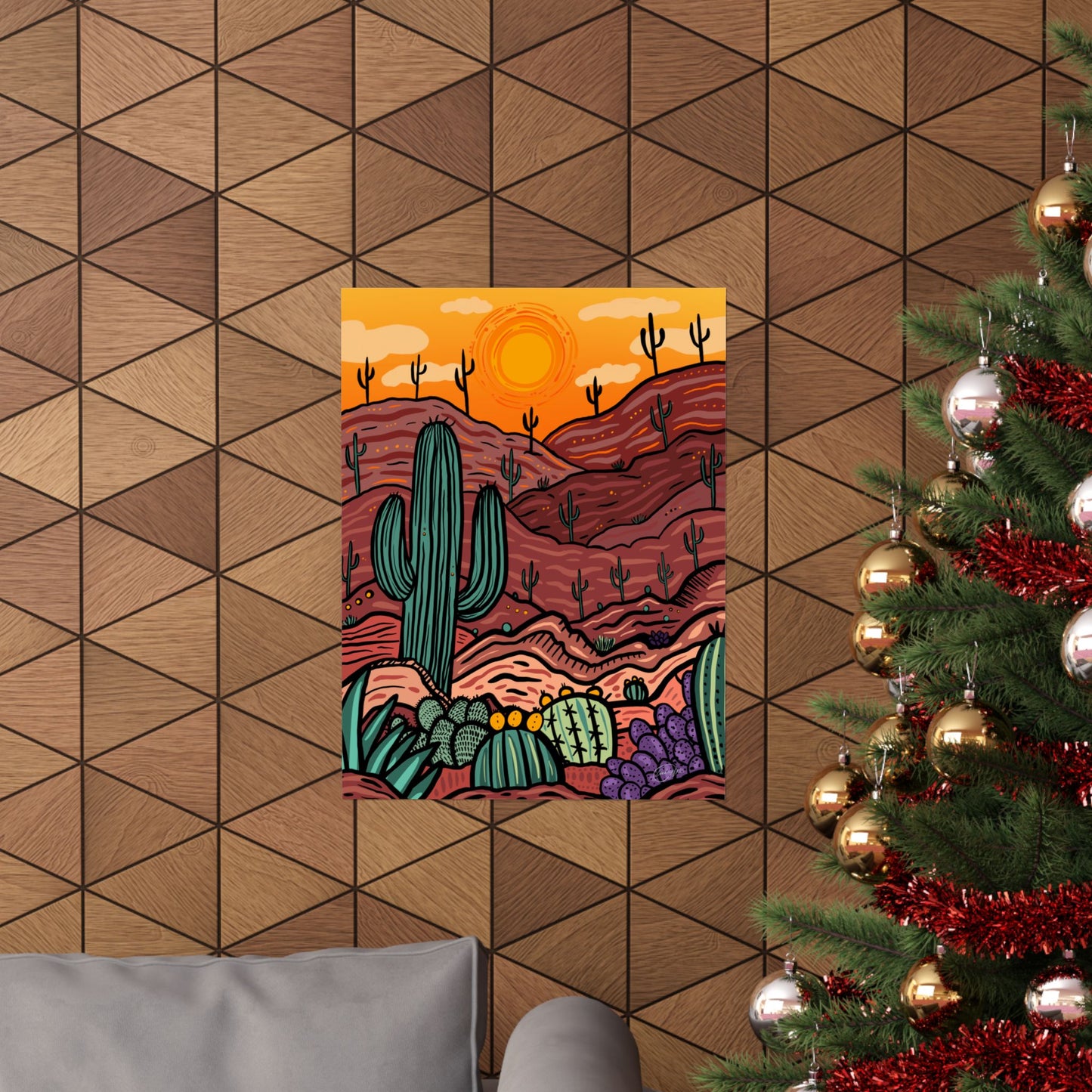 Premium Large Matte Poster — Adventure Awaits - Desert Southwest Themed Art