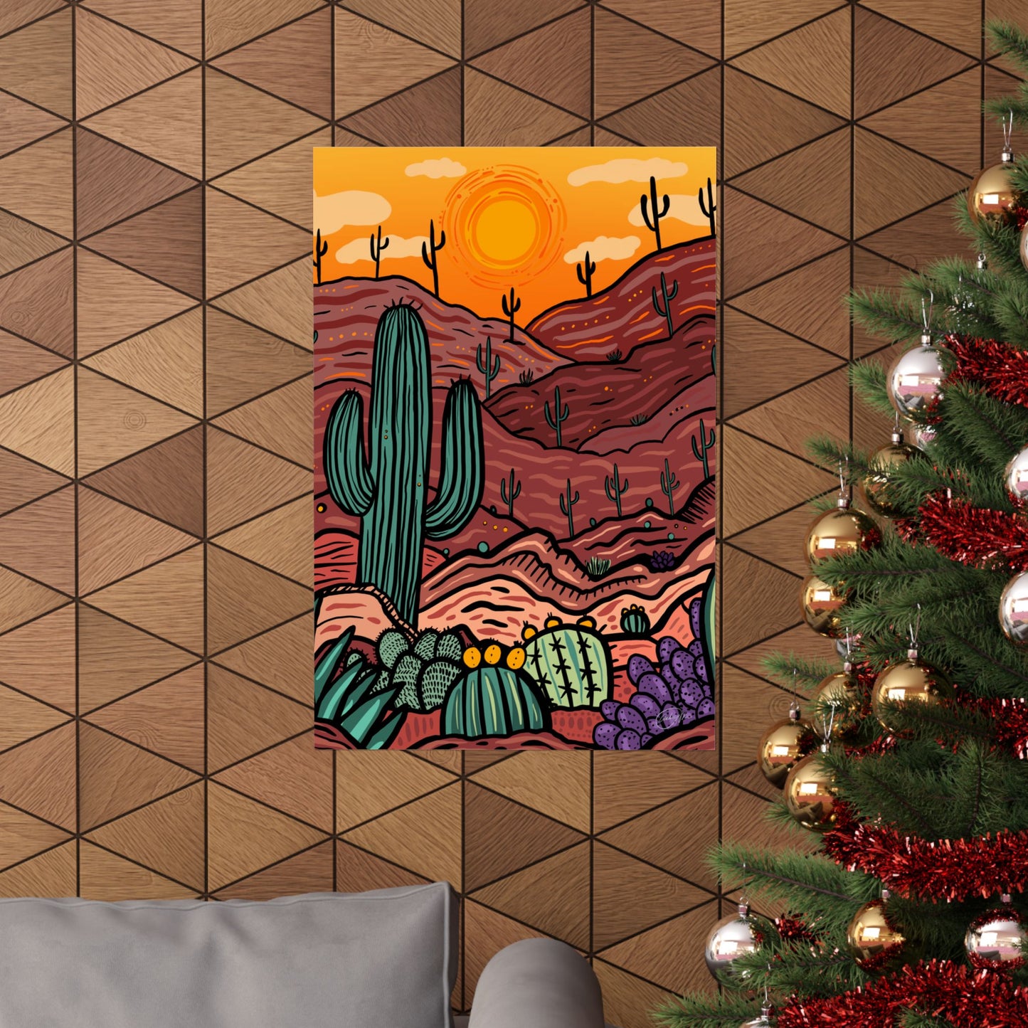 Premium Large Matte Poster — Adventure Awaits - Desert Southwest Themed Art