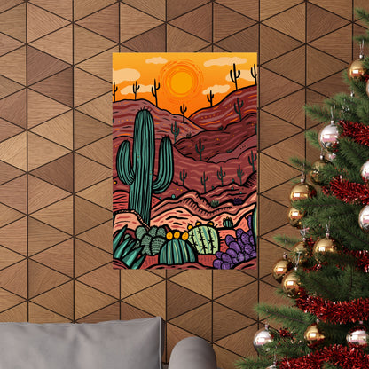 Premium Large Matte Poster — Adventure Awaits - Desert Southwest Themed Art