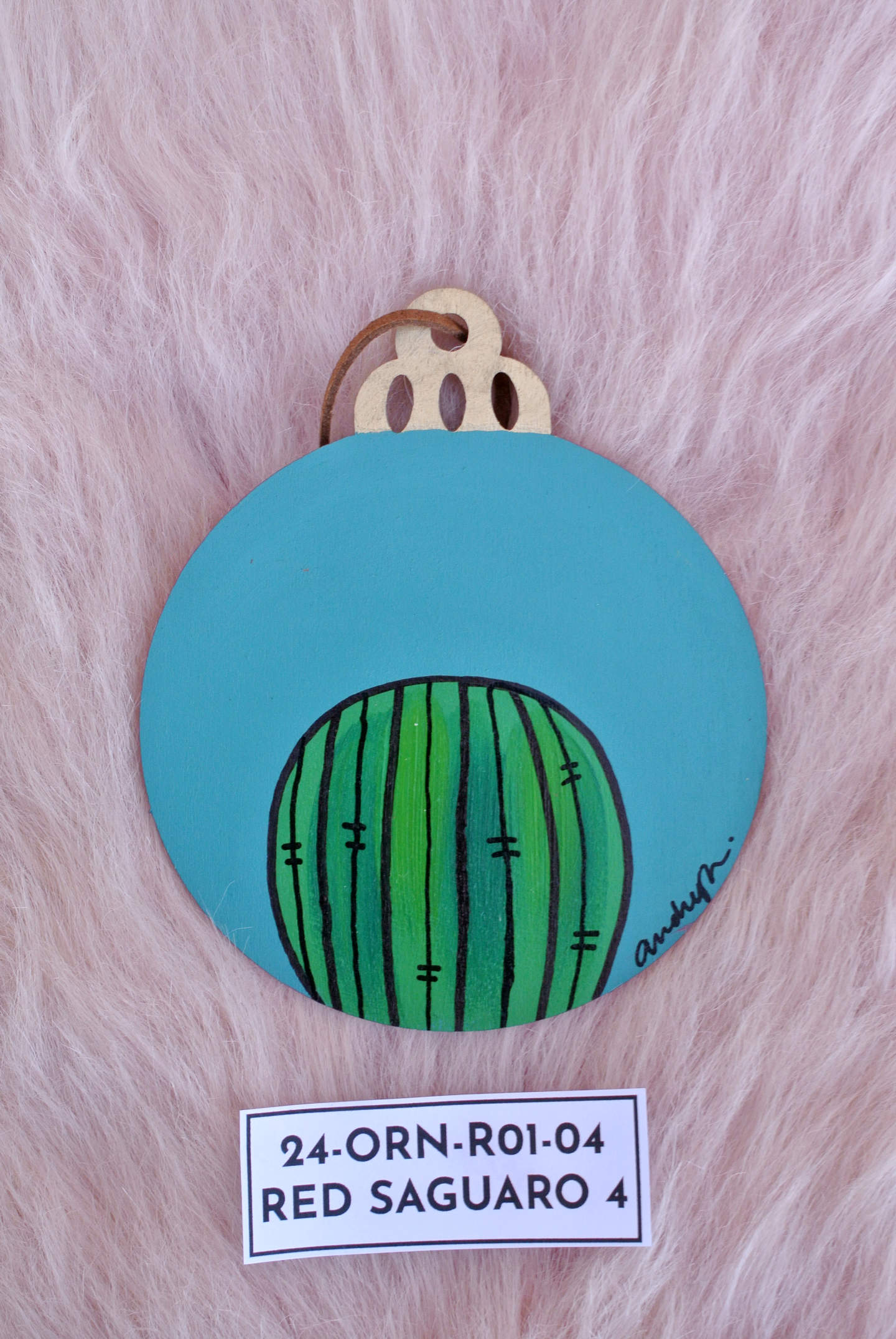 Hand Painted Holiday Ornament Back