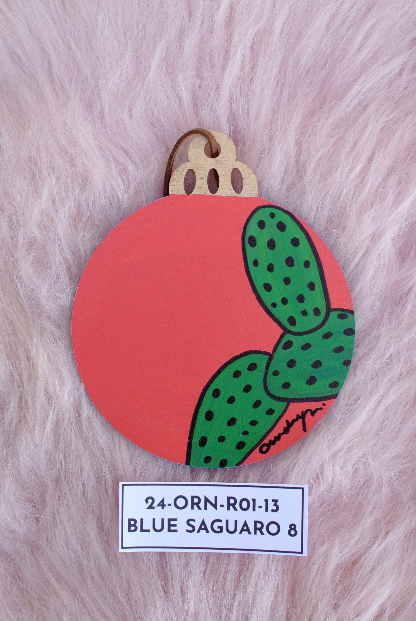 Hand Painted Holiday Ornament Back