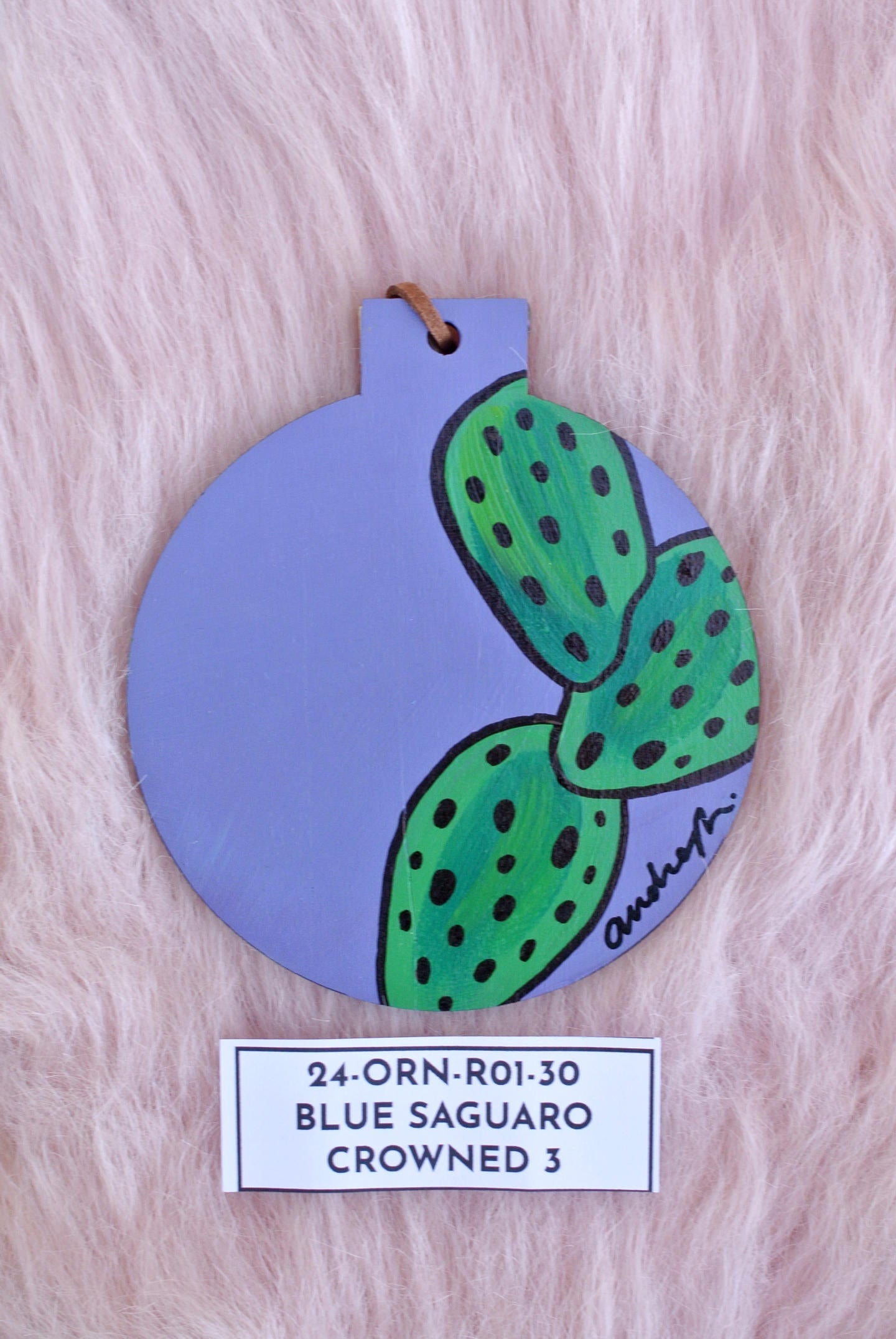 Hand Painted Holiday Ornament Back