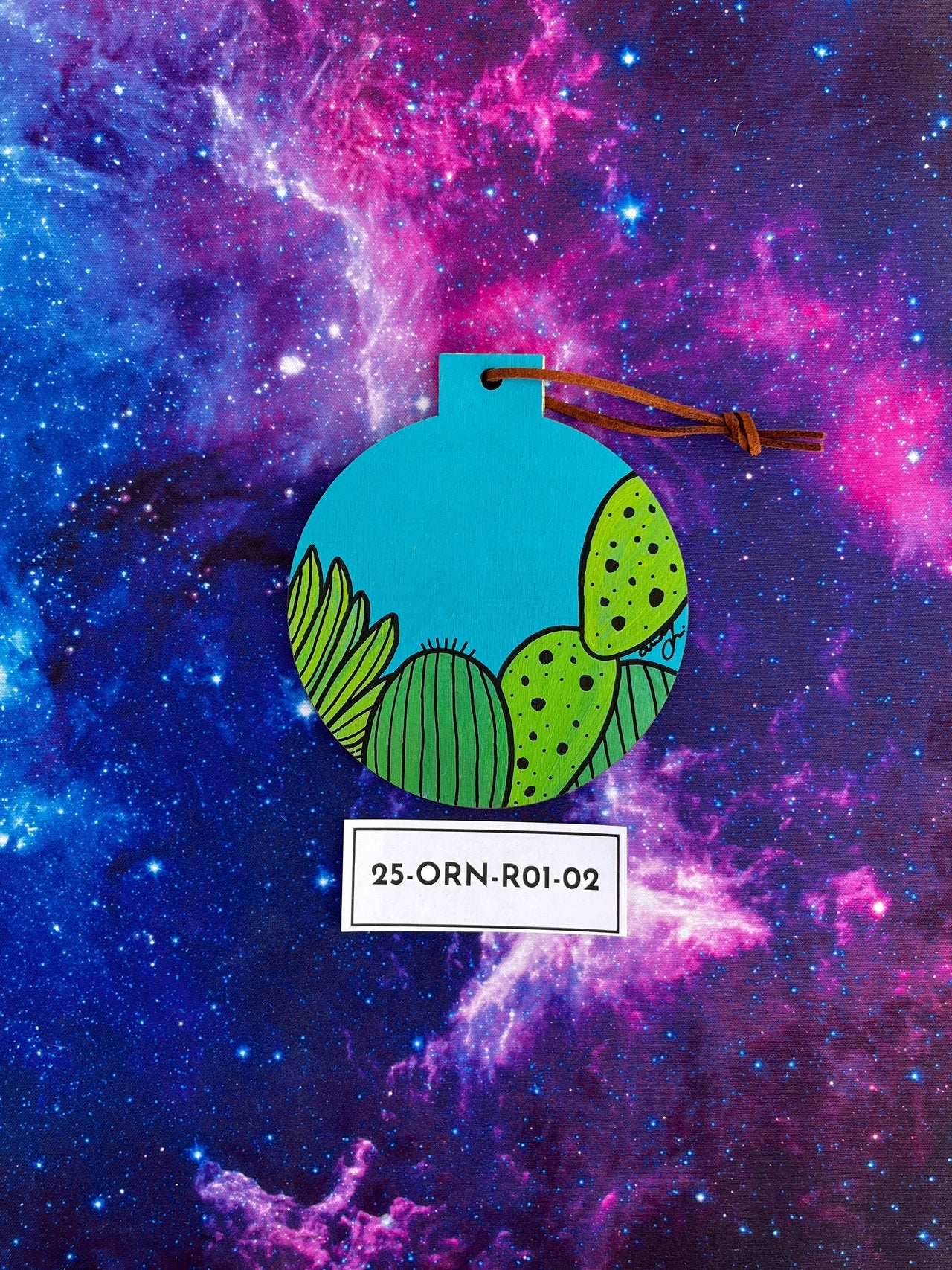 Hand Painted Item Sitting on Galaxy Background Back