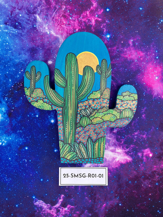 Hand Painted Item Sitting on Galaxy Background