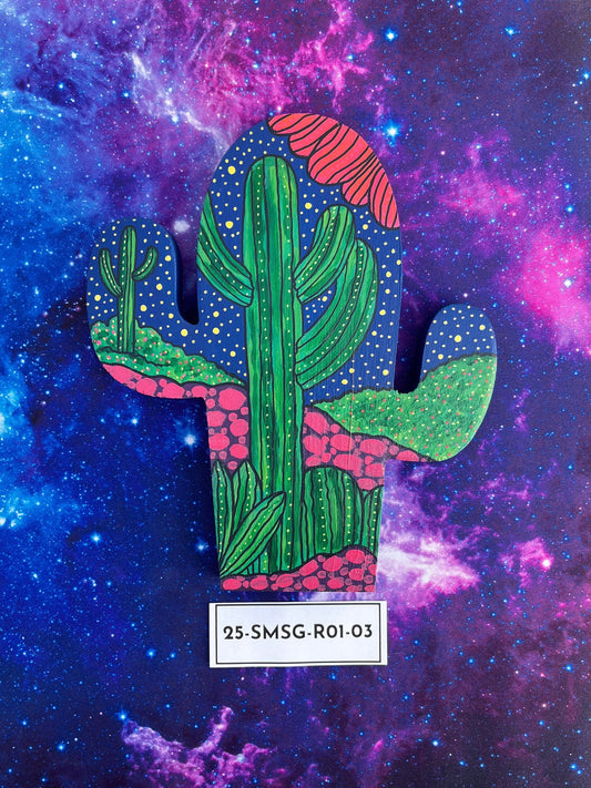 Hand Painted Item Sitting on Galaxy Background