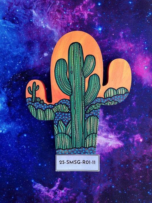 Hand Painted Item Sitting on Galaxy Background