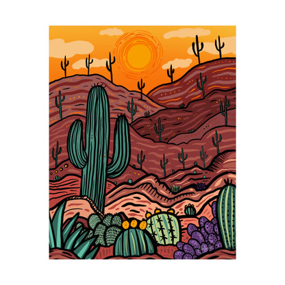 Premium Large Matte Poster — Adventure Awaits - Desert Southwest Themed Art