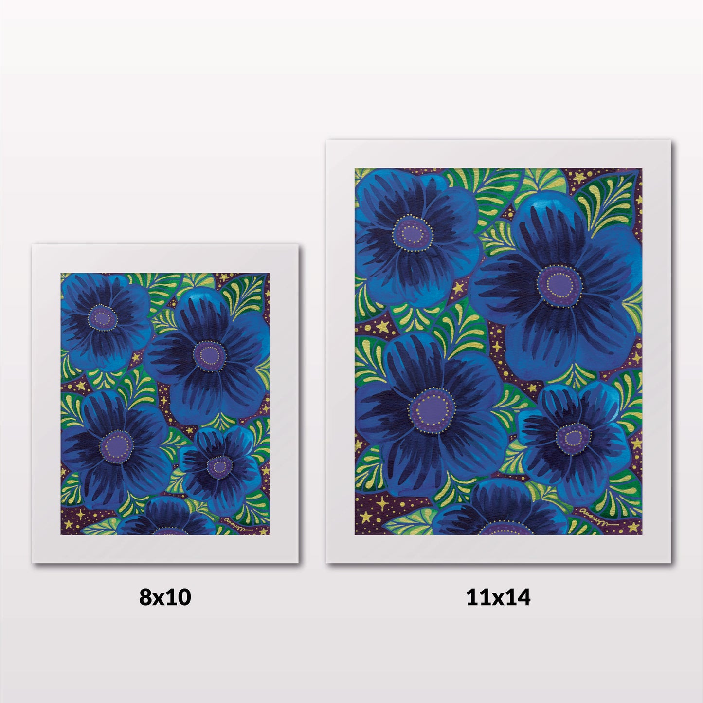 Art Print - Sapphire Flowers