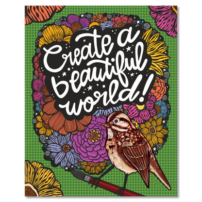 Art print on white with shadow