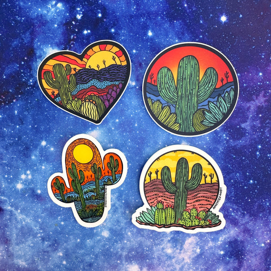 Sticker Pack - Daylight Saguaros