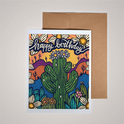 Card on pink background