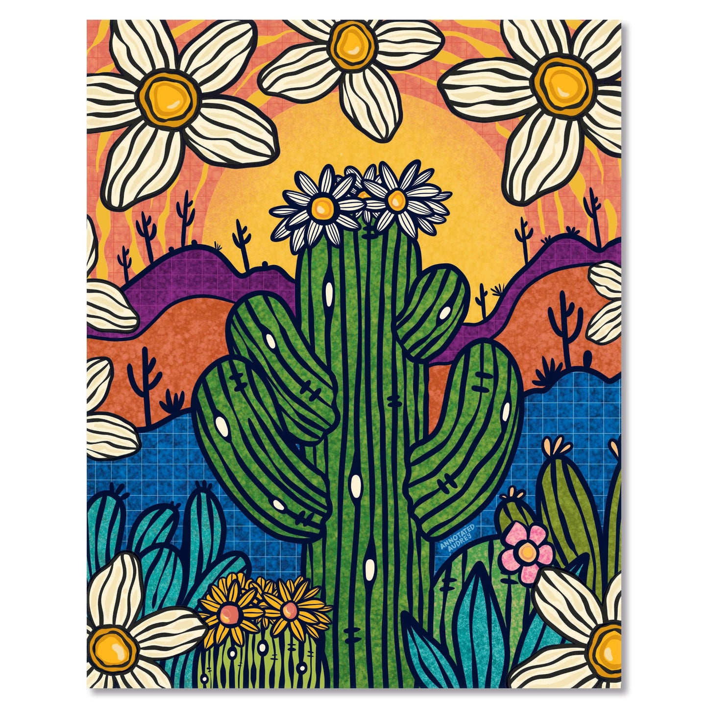 Art print on white with shadow