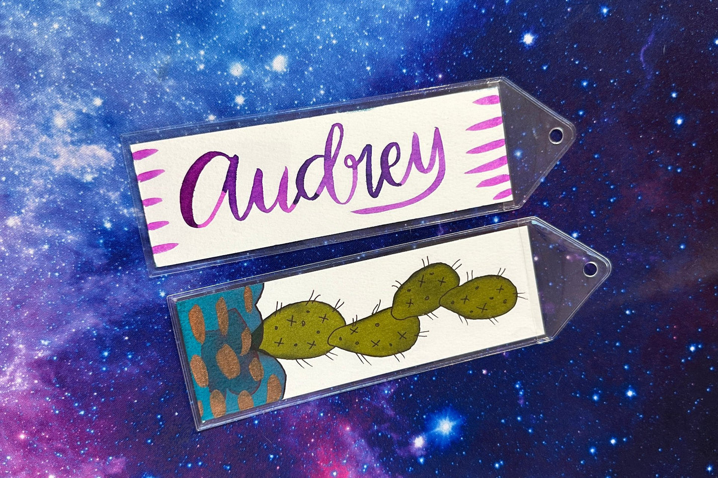 Customizable Cactus Name Bookmark