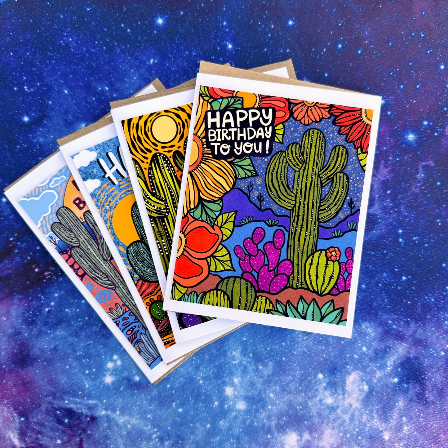 Card Set - Happy Birthday Saguaros