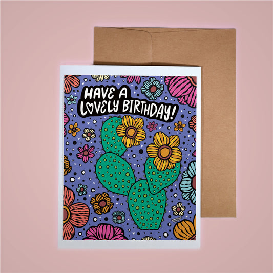 Card on pink background