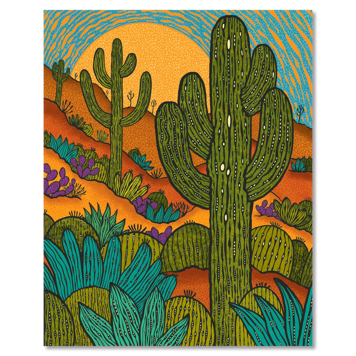 Art print on white with shadow
