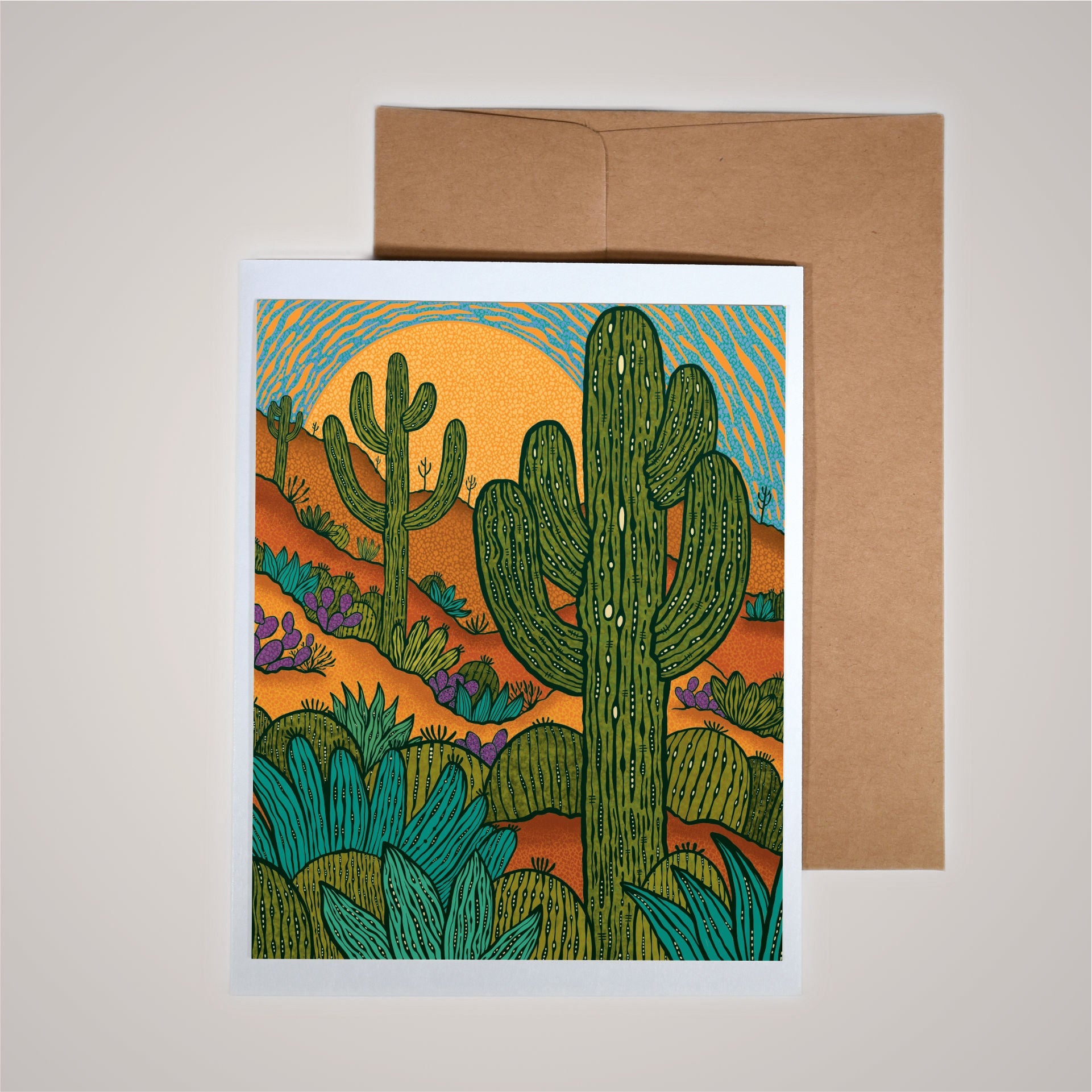 Card on pink background