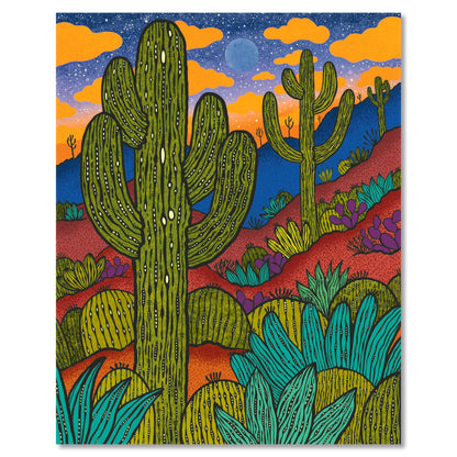 Art print on white with shadow
