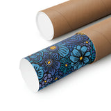 Premium Matte Poster - Blue Flowers