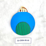 Hand Painted Holiday Ornament Back
