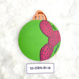 Hand Painted Holiday Ornament Back