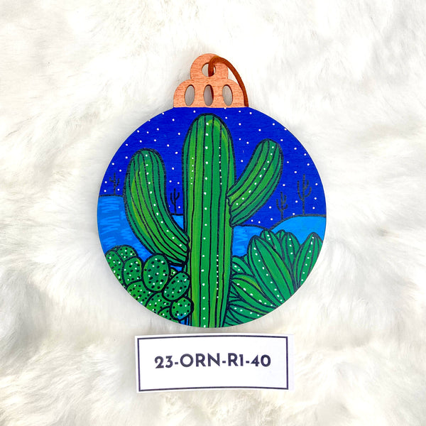 Hand Painted Holiday Ornament Front