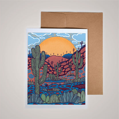 Card on pink background