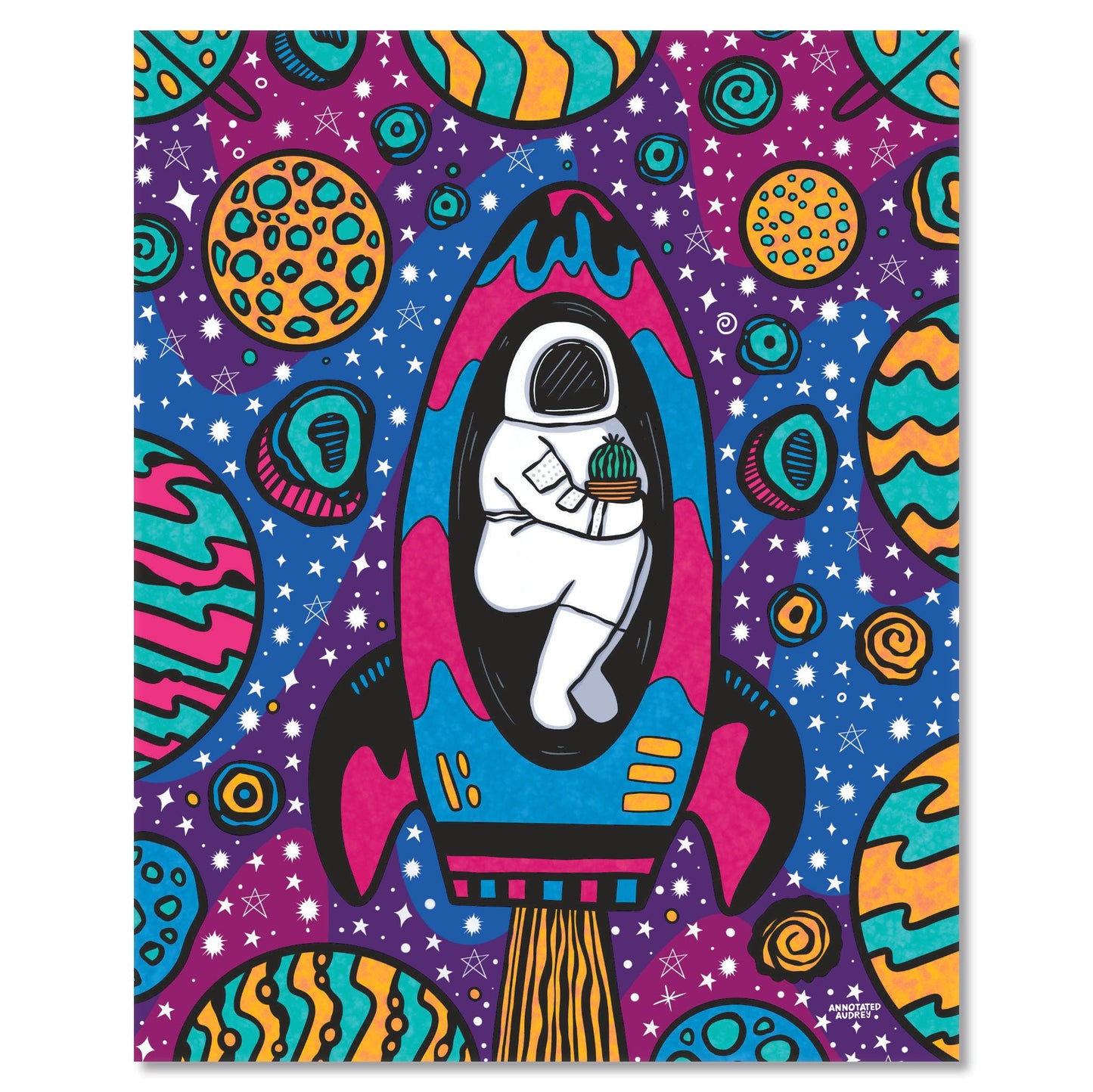 Art print on white with shadow