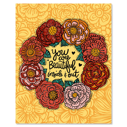 Art print on white with shadow