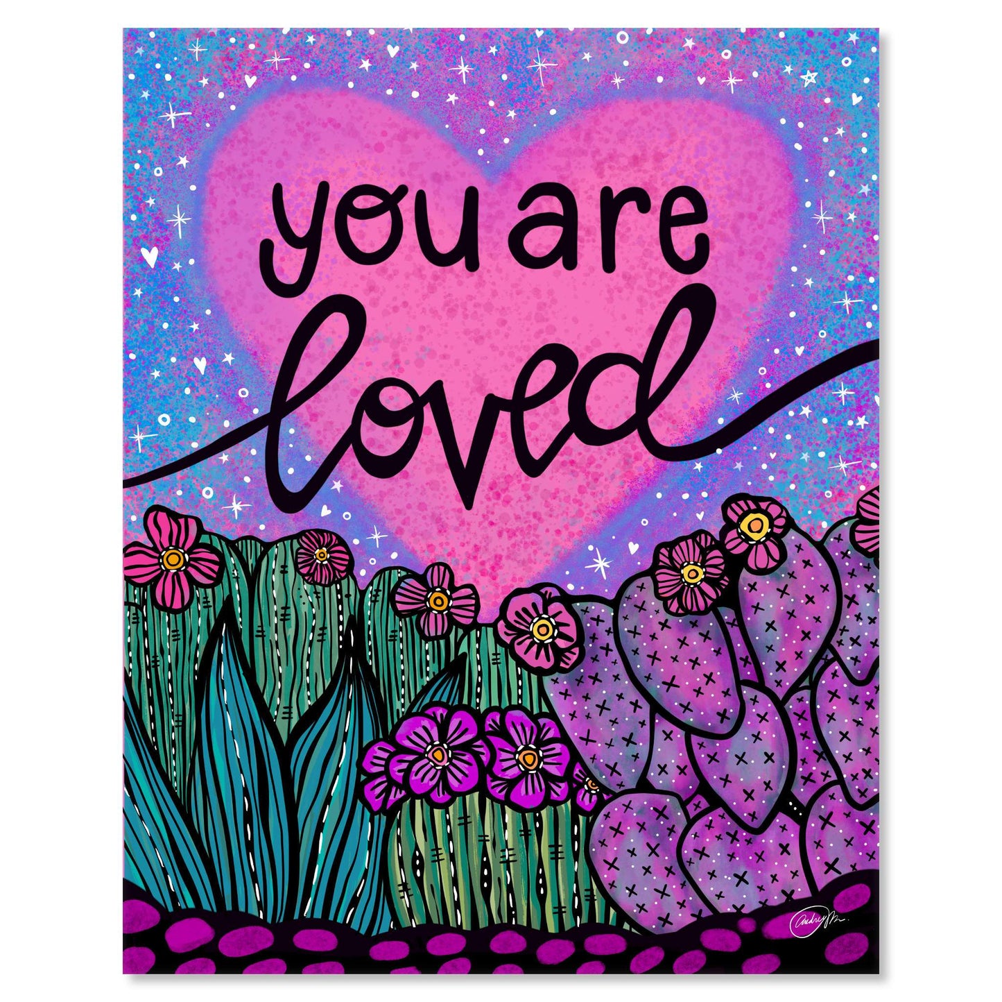 Art print on white with shadow