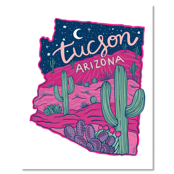 Art Print - Pink Tucson, AZ