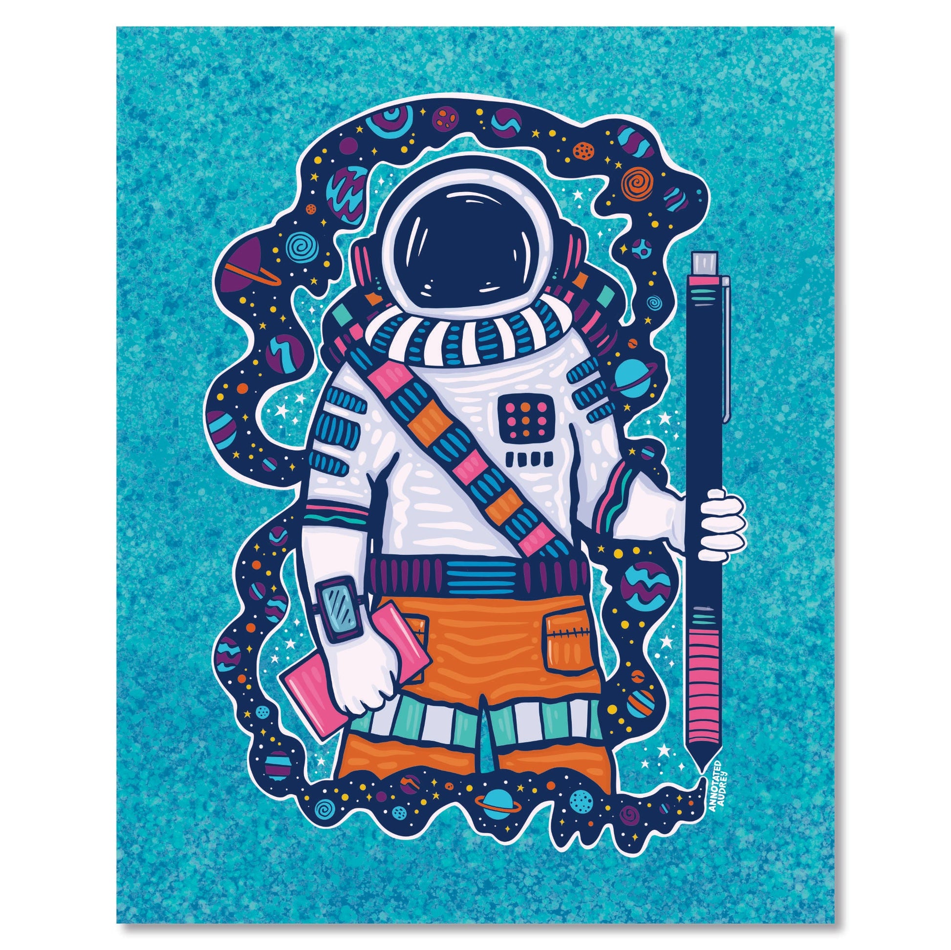 Art print on white with shadow