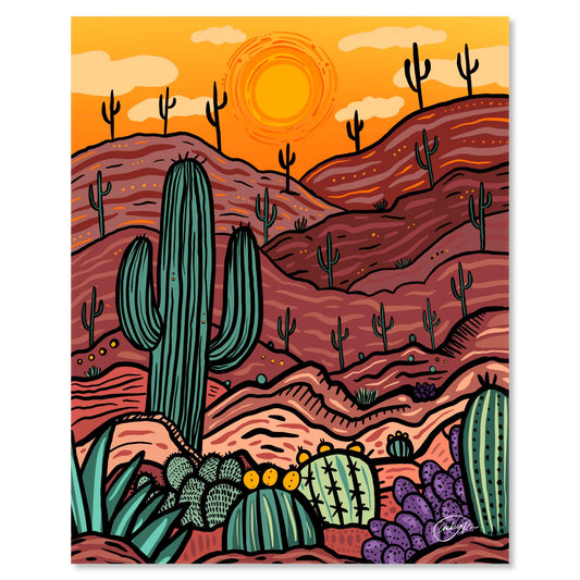 Art print on white with shadow
