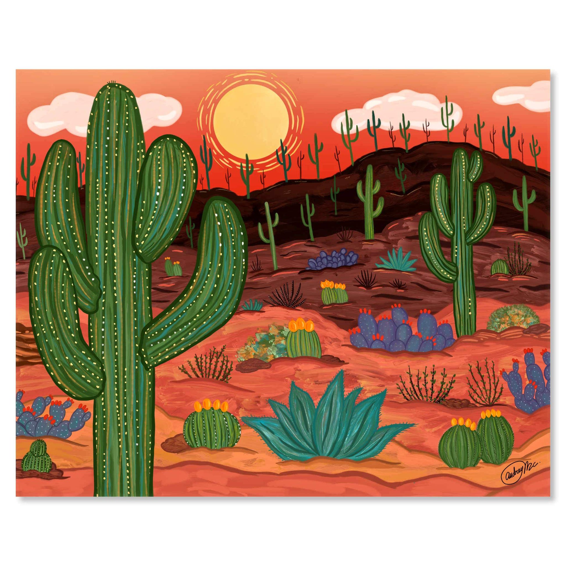 Art print on white with shadow