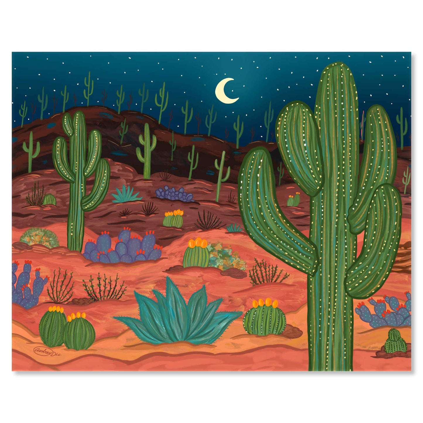 Art print on white with shadow