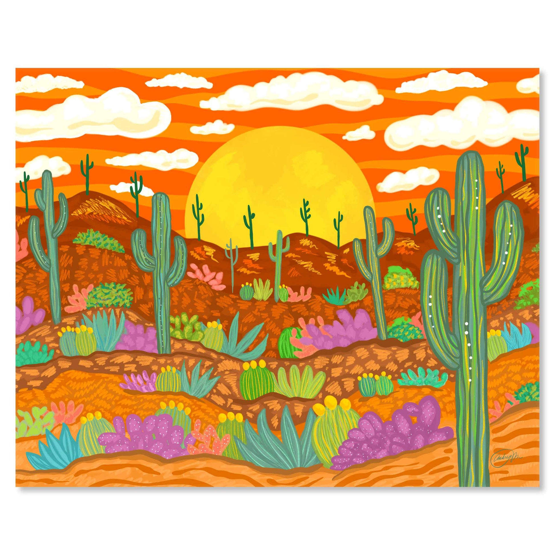 Art print on white with shadow