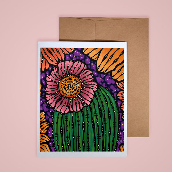 Card on white background