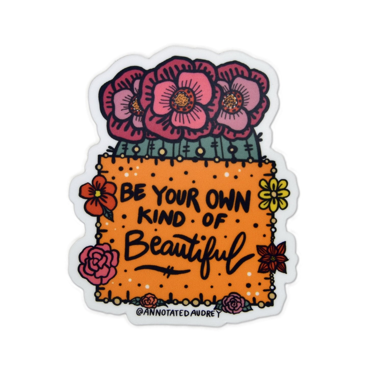 Sticker on white background