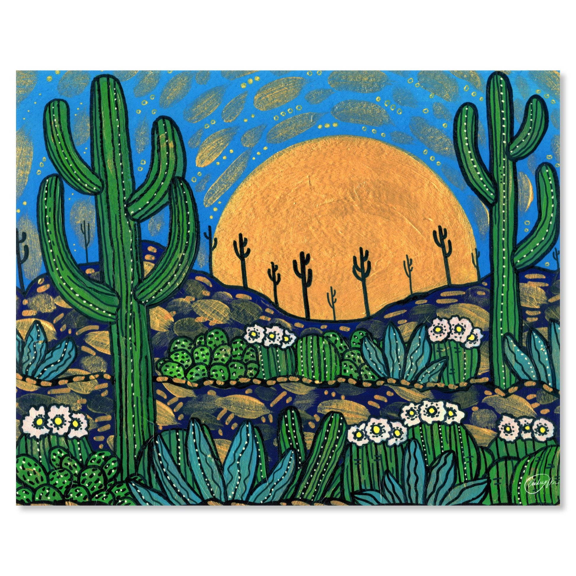 Art print on white with shadow