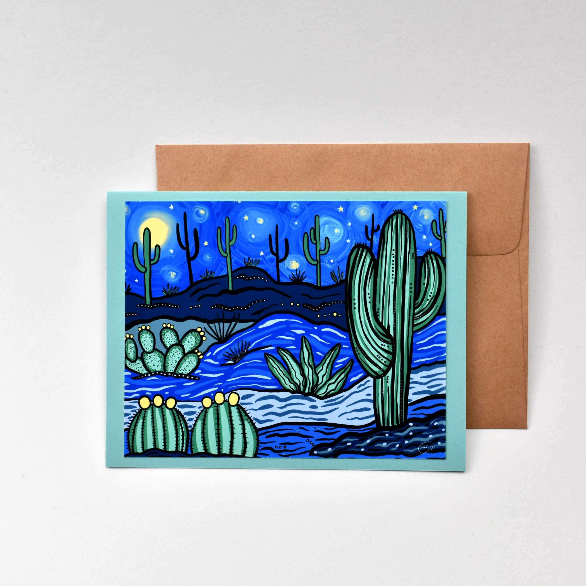 Card on white background