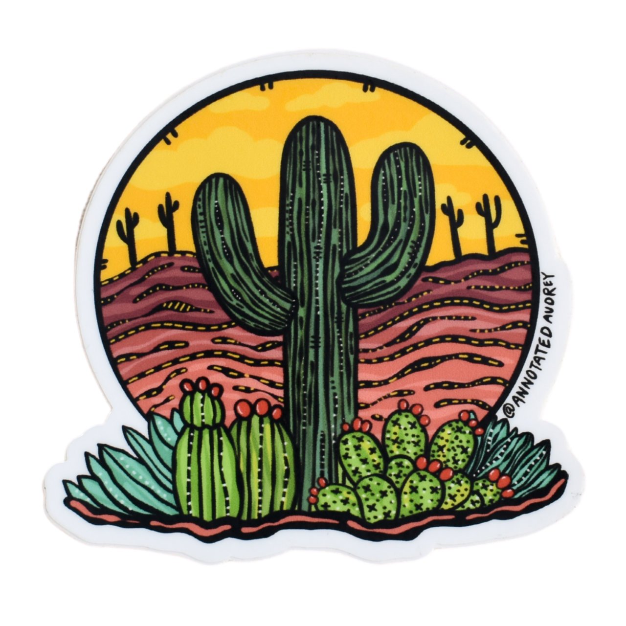 Sticker on white background